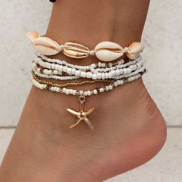Starfish anklet  S574 - Picture 1 of 3